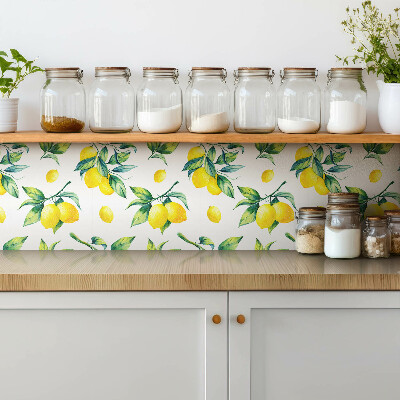 Piso vinilico Ramos de folhas e limões