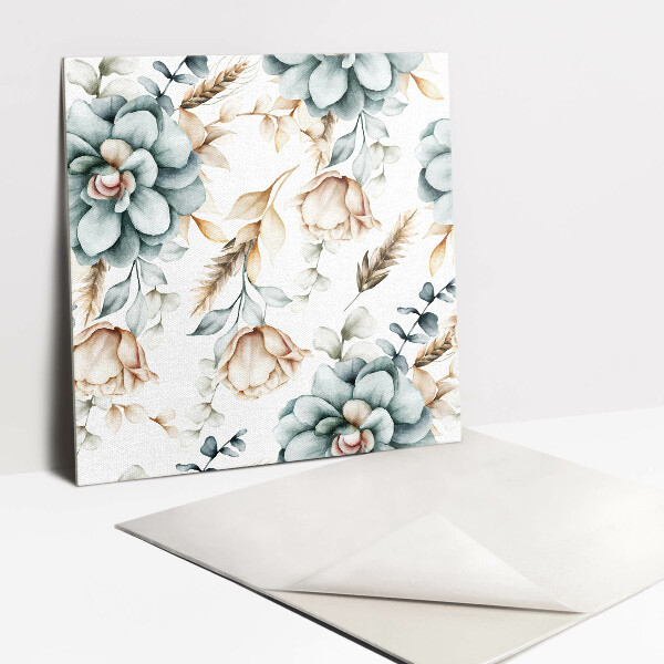 Piso vinilico Flores pintadas