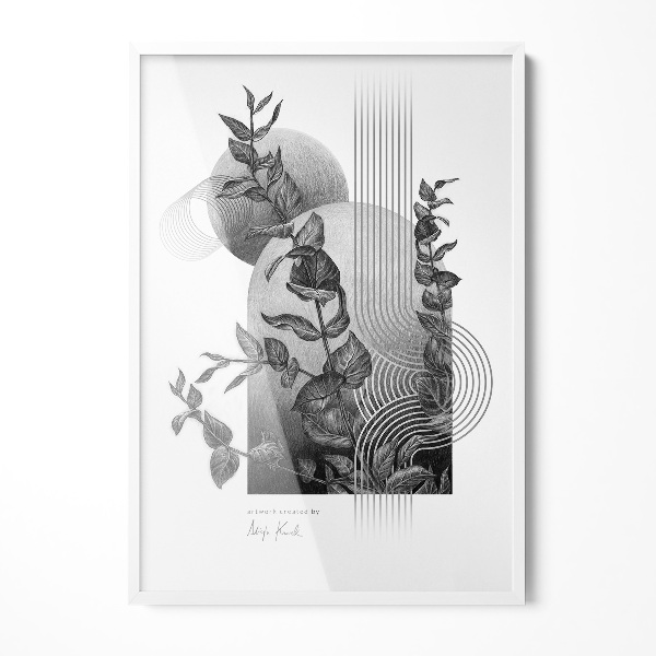 Preta Moldura De Parede 70x100 cm