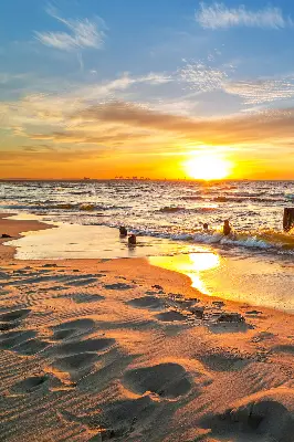 Estores de rolo em tecido Pôr do sol e cores
