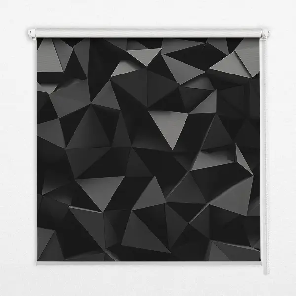 Estores de rolo interiores Origami preto