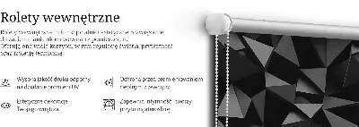 Estores de rolo interiores Origami preto