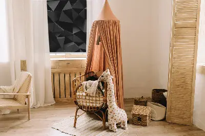 Estores de rolo interiores Origami preto