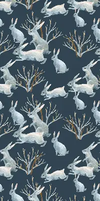 Estores de rolo interiores para janela Coelhos e gravetos