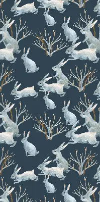 Estores de rolo interiores para janela Coelhos e gravetos
