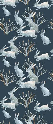 Estores de rolo interiores para janela Coelhos e gravetos