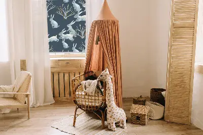 Estores de rolo interiores para janela Coelhos e gravetos