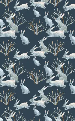Estores de rolo interiores para janela Coelhos e gravetos