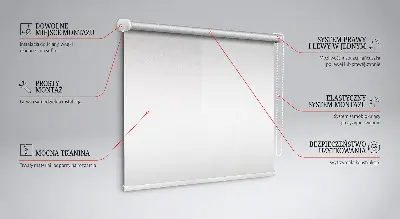 Estores de rolo para porta de varanda Onda em fundo branco