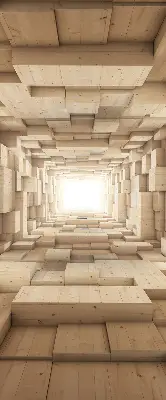 Estores de rolo interiores para janela buraco de madeira 3D