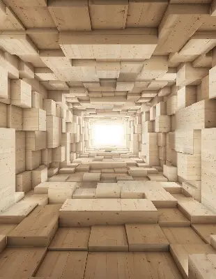 Estores de rolo interiores para janela buraco de madeira 3D