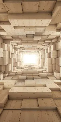 Estores de rolo interiores para janela buraco de madeira 3D
