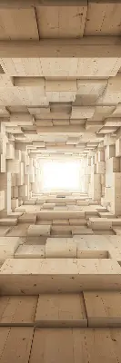 Estores de rolo interiores para janela buraco de madeira 3D