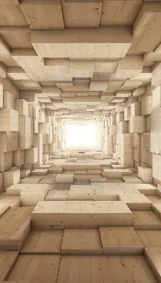 Estores de rolo interiores para janela buraco de madeira 3D