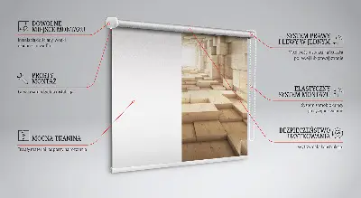 Estores de rolo interiores para janela buraco de madeira 3D