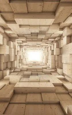Estores de rolo interiores para janela buraco de madeira 3D