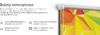Estores de rolo interiores para janela Padrão de origami colorido