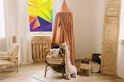 Estores de rolo interiores para janela Padrão de origami colorido