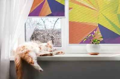 Estores de rolo interiores para janela Padrão de origami colorido