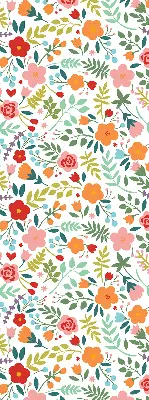 Estores de rolo interiores para janela flores pintadas