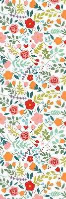 Estores de rolo interiores para janela flores pintadas