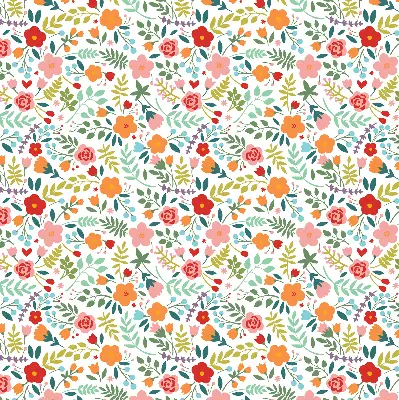 Estores de rolo interiores para janela flores pintadas