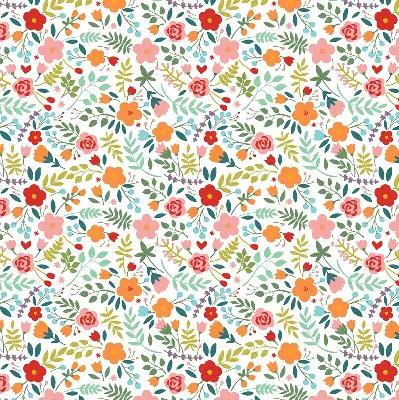 Estores de rolo interiores para janela flores pintadas
