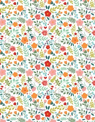 Estores de rolo interiores para janela flores pintadas