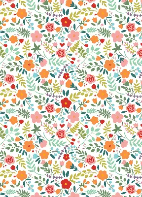 Estores de rolo interiores para janela flores pintadas