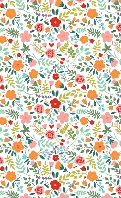 Estores de rolo interiores para janela flores pintadas