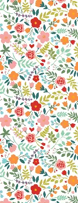 Estores de rolo interiores para janela flores pintadas