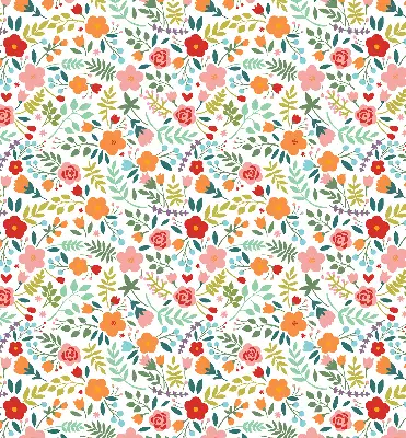 Estores de rolo interiores para janela flores pintadas
