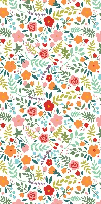 Estores de rolo interiores para janela flores pintadas