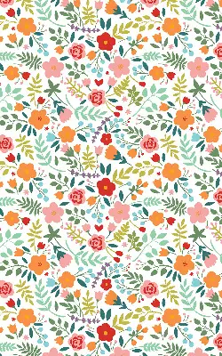 Estores de rolo interiores para janela flores pintadas