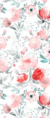 Estores de rolo interiores para janela papoula rosa