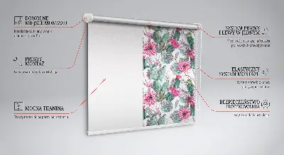 Estores de rolo interiores Flor de cacto
