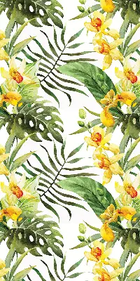Estores de rolo para janela Flor amarela