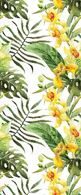 Estores de rolo para janela Flor amarela