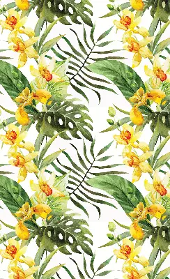 Estores de rolo para janela Flor amarela