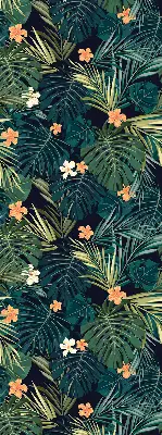 Estores de rolo interiores para janela Folhas e flores tropicais