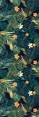 Estores de rolo interiores para janela Folhas e flores tropicais