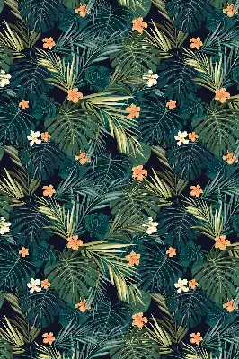 Estores de rolo interiores para janela Folhas e flores tropicais