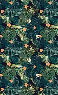 Estores de rolo interiores para janela Folhas e flores tropicais