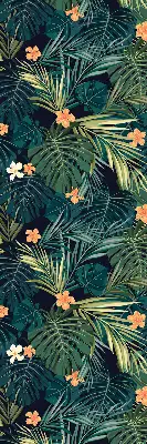 Estores de rolo interiores para janela Folhas e flores tropicais