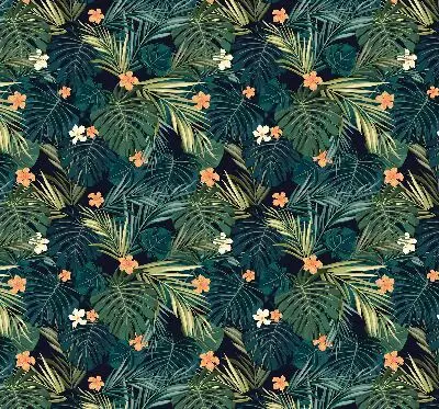 Estores de rolo interiores para janela Folhas e flores tropicais