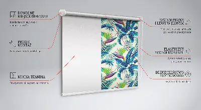 Estores de rolo para janela Plantas tropicais