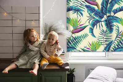 Estores de rolo para janela Plantas tropicais