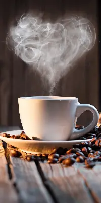 Estores de rolo interiores Uma xícara de café