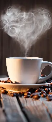 Estores de rolo interiores Uma xícara de café