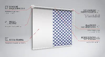 Estores de rolo interiores para janela Escamas azuis